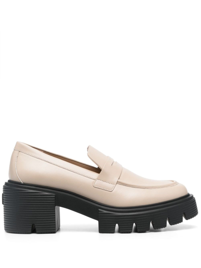 Stuart Weitzman Soho Loafer In Nude