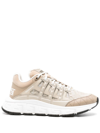 Versace Leather Sneakers In Beige