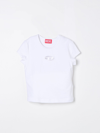 Diesel Tangie Oval D Logo Cotton T-shirt In White