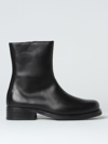 Our Legacy Camion Square-toe Leather Boots In Black