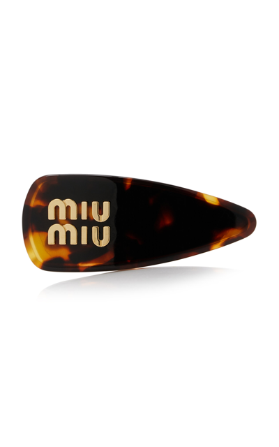 Miu Miu Hair Clip In Gold