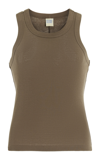 Flore Flore Hannah Organic Cotton Tank Top In Green