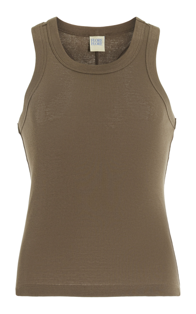Flore Flore Hannah Organic Cotton Tank Top In Beige