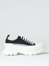 Alexander Mcqueen Black Canvas Tread Slick Sneakers In Multi