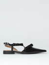 GANNI PATENT LEATHER BALLERINAS WITH BOWS,405616002