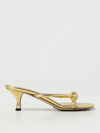 Bottega Veneta Blink Metallic Knot Slide Sandals In Gold