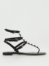 Valentino Garavani Rockstud Flip-flop Sandlas In Black