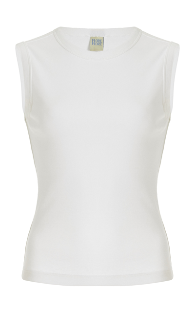 Flore Flore Esmé Organic Cotton Tank Top In White