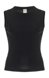 Flore Flore Esme Organic-cotton Tank Top In Black