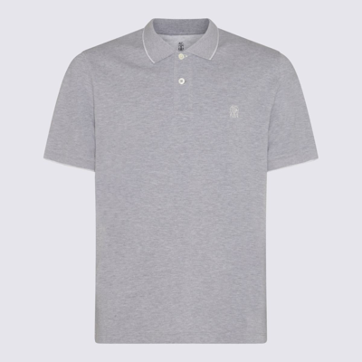 BRUNELLO CUCINELLI BRUNELLO CUCINELLI GREY COTTON POLO SHIRT