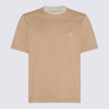 BRUNELLO CUCINELLI BRUNELLO CUCINELLI BEIGE COTTON T-SHIRT