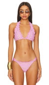 PQ LACE HALTER BIKINI TOP