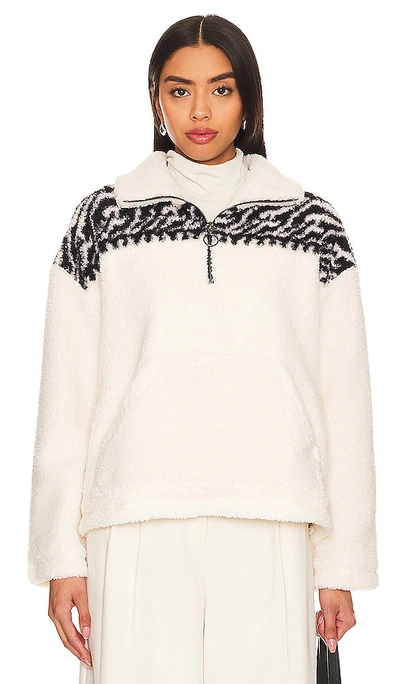 Lna Dani Sherpa Half Zip In Cream