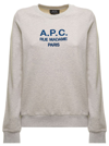 APC GREY TINA SWEATSHIRT IN FLEECE COTTON WITH LOGO EMBROIDERY TO THE CHEST A.P.C. WOMAN