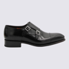 SANTONI SANTONI BLACK LEATHER FORMAL SHOES