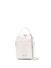 MAISON MARGIELA WHITE '5A BUCKET' WITH CHAIN ADJUSTABLE SHOULDER STRAP IN LEATHER WOMAN