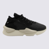 Y-3 Y-3 BLACK AND WHITE LEATHER KAIWA SNEAKERS