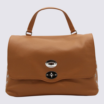 Zanellato Brown Leather Postine Day Top Handle Bag