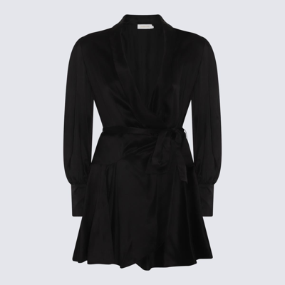 Zimmermann Wrap-around Dress In Black
