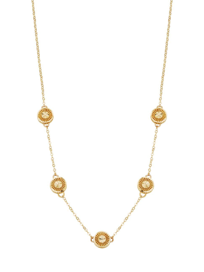 Oradina Women's 14k Yellow Gold Roma Station Choker