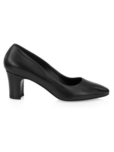 The Row Penelope Black Pumps In Animal Print