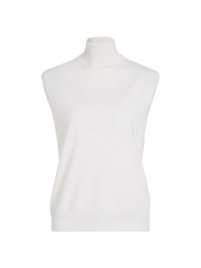 Rohe Women's Wool-cashmere Sleeveless Turtleneck Top In Off White