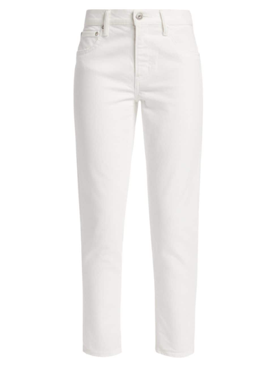 Moussy Vintage Aurora Wide Straight Crop Jeans In White