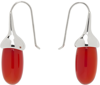 SOPHIE BUHAI SILVER & RED DRIPPING STONE EARRINGS