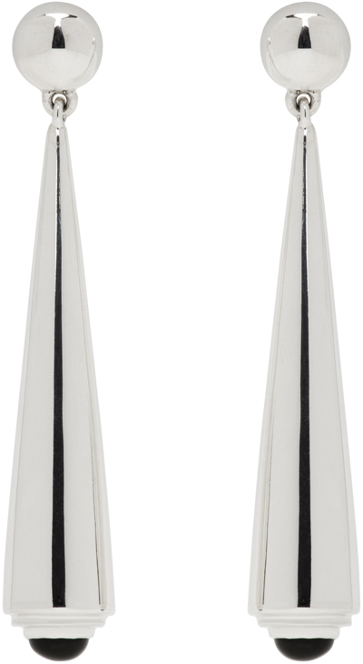 Sophie Buhai Silver Secession Earrings In Onyx
