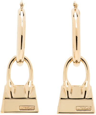 Jacquemus Gold Le Papier 'les Creoles Chiquito' Earrings In 270 Light Gold