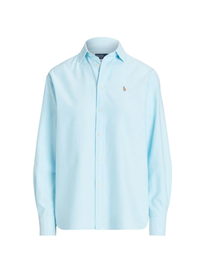 Polo Ralph Lauren Women's Cotton Oxford Shirt In Acadia Blue