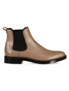 Tod's Women's 60c Debossed Leather Chelsea Boots In Taupe