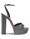 Aquazzura Women's Sinner Plateau 140mm Sandals In Anthracite