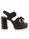 SEE BY CHLOÉ WOMEN'S MONYCA 110MM PLATFORM LEATHER SANDALS