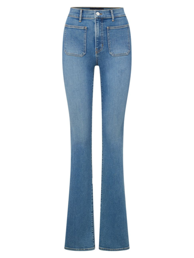 Veronica Beard Women's Beverly Skinny Flare Patch Pocket Jeans In Sierra