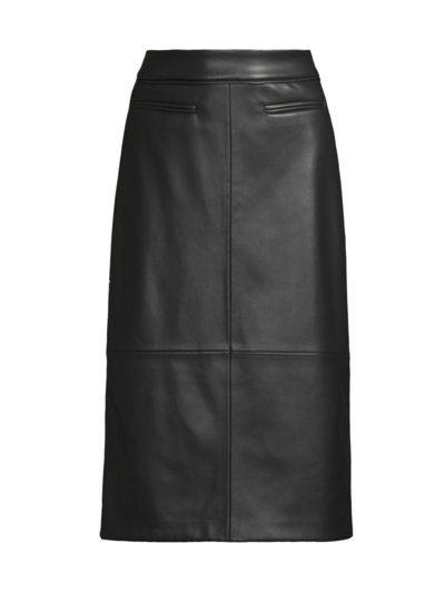 Modern Citizen Women's Briony Vegan Leather Midi-skirt In Black