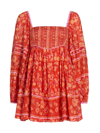 FREE PEOPLE WOMEN'S ENDLESS AFTERNOON COTTON FLORAL MINIDRESS