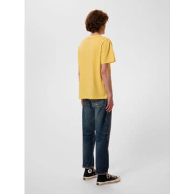 Nudie Jeans T-shirt Roffe Y28/citra In Yellow