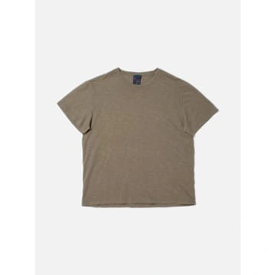 Nudie Jeans T-shirt Roffe G45/pale Olive In Brown