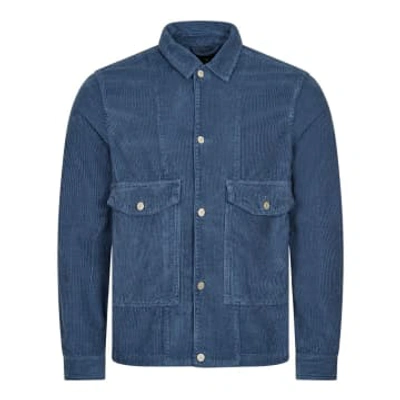 Paul Smith Cord Overshirt In Navy
