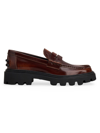 Tod's Women's Gomma Pesante Leather Lug-sole Penny Loafers In Brown