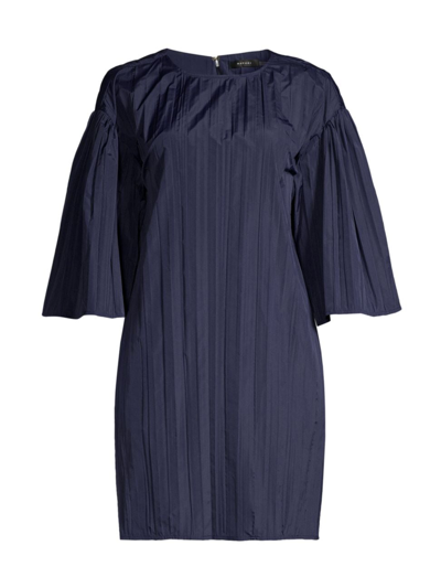 Natori Women's Pleated Taffeta Shift Minidress In Midnight