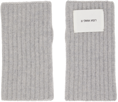 Lisa Yang Grey Rouen Arm Warmers In Do Dove Grey