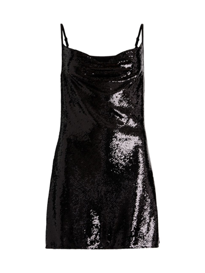 Allsaints Haddi Sequin Mini Dress In Black
