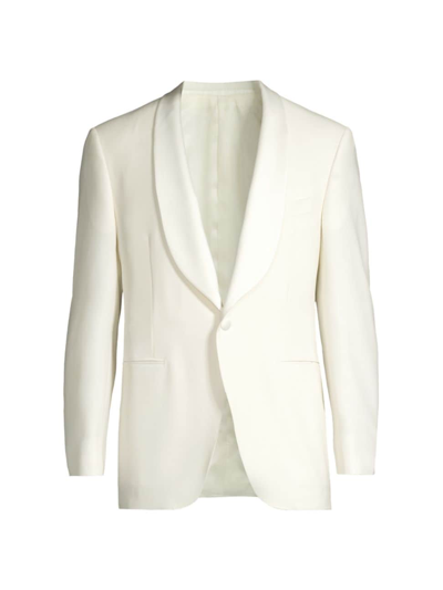 Canali Men's Venezia Wool One-button Dinner Jacket In White