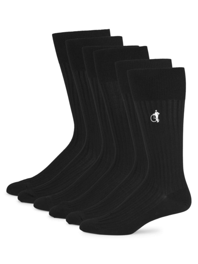 London Sock Company Men's Simply Sartorial 6-piece Rib-knit Sock Gift Box In Black Multi