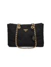 Prada Re-edition 1995 Chaine Large Re-nylon Bag In Black