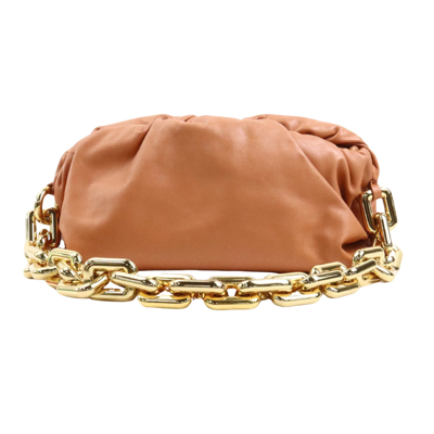 Bottega Veneta Chain Pouch Brown Leather Shoulder Bag ()