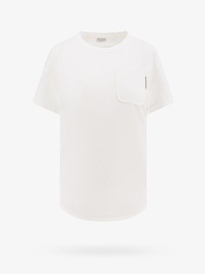 Brunello Cucinelli Cotton Jersey T-shirt In White