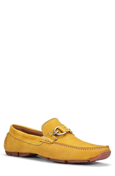 Donald Pliner Dacio Perforated Bit Loafer In Sungold